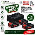 Bosch EXPERT Starter-Set EXBA18V-40 + GAL12V/18V-80 – 3× 4,0 Ah