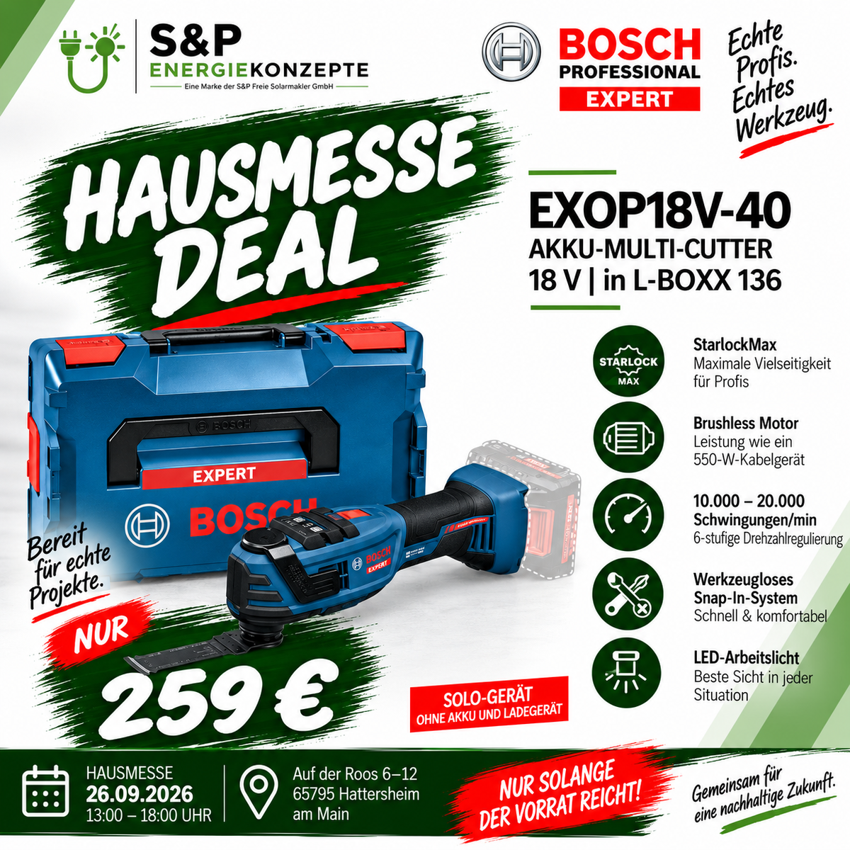 Bosch EXPERT EXOP18V-40 Akku-Multi-Cutter 18V – L-BOXX 136