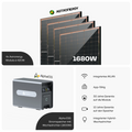 Balkonkraftwerk-Komplettset mit 1680 W Leistung - inklusive Premium-Stromspeicher