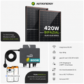 Balkonkraftwerk 840 W Premium – Astronergy Glas-Glas + TSUN MX800Lite