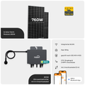 Balkonkraftwerk 760 W – 2× Solarfabrik Mono S3 380 W + TSUN MX800Lite
