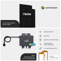 Balkonkraftwerk 790 W – 2× Astronergy ASTRO 5 Semi 395 W Full Black + TSUN MX800Lite
