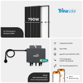 Balkonkraftwerk 790 W – 2× Trina Solar Vertex S 395 W + TSUN MX800Lite